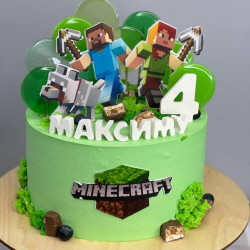 Детский торт «Minecraft»