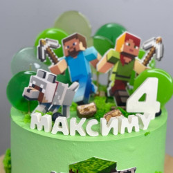 Детский торт «Minecraft»